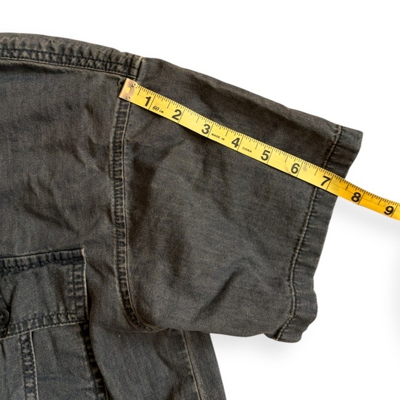 Madewell Denim Popover Shirtdress in Lunar Wash Grey Gray Size S Loose Mini - Picture 7 of 8